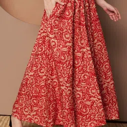 OTABU Women Printed Relaxed Flared Wrinkle Free Trousers image 4