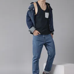 The Roadster Lifestyle Co. Pure Cotton Pocket Detail Sleeveless T-shirt image 5