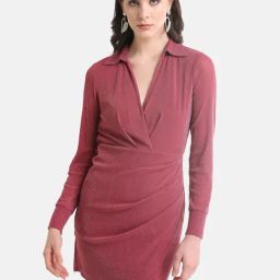 Kazo Pink Wrap Dress-picture-2