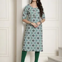 Ethnic basket Women Multicoloured Poly Crepe Kurta Sets-picture-33