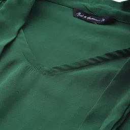 Mast & Harbour Tie-Up Neck Puff Sleeve Top image 2