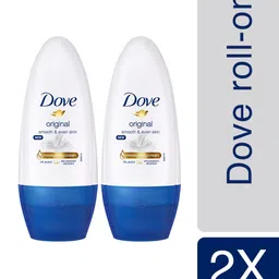 Dove Women Set of 2 Original Antiperspirant Deodorant Underarm Roll On - 50 ml each image 4
