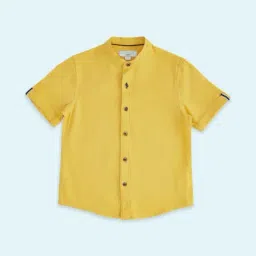 Pantaloons Junior Mustard Cotton Regular Fit Shirt-picture-23