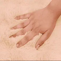 LUXEHOME INTERNATIONAL Peach-Coloured Solid Anti-Skid Polyester Carpet image 5