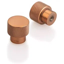 Atom Brass Gold Matte Finish Cabinet/Drawer Knob, KB-BK-DIAMOND-RG-110 (Pack of 10) image 2