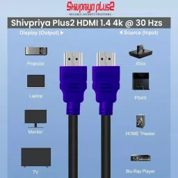 SHIVPRIYA PLUS2 30 Hz 4 K HDMI Cable 18Gbps with Ethernet Support 5 m image 2
