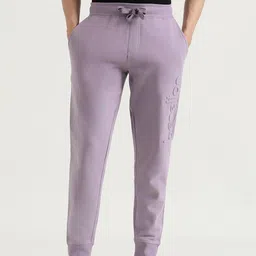 United Colors of Benetton Men Embossed Logo Mid-Rise Joggers-picture-17