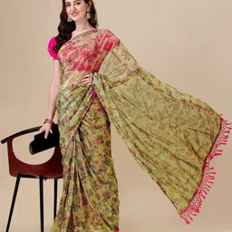 Granthva Fab Floral Silk Blend Saree-image-15