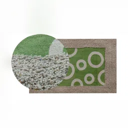 Aura 2-Pcs Green & Beige Textured Anti-SkidDoormat image 3