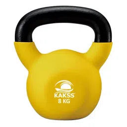 KAKSS Neoprene Half Coating Kettlebells (Yellow) Size - 8KG-picture-37
