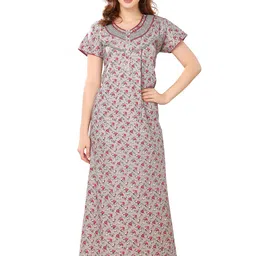 Soulemo Women Printed Maxi Nightdress-picture-17