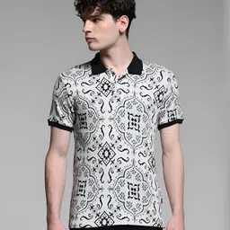 Jack & Jones Men Graphic Printed Polo Collar Cotton T-shirt-picture-18