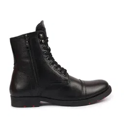 Fausto Men's Black Biker Boots-picture-23