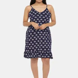 People by Pantaloons Navy Printed Night Dress-picture-16