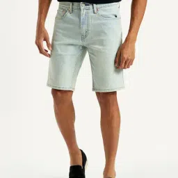 Levi's 502 Indigo Cotton Regular Fit Denim Shorts-picture-24