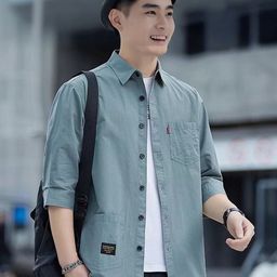StyleCast Men Solid Spread Collar Cotton Casual Shirt-picture-24