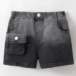 Kookie Kids Denim Washed Shorts - Black-image-12