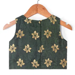 Babyhug Woven Sleeveless Floral Printed Choli Lehenga Set With Dupatta - Pink image 3