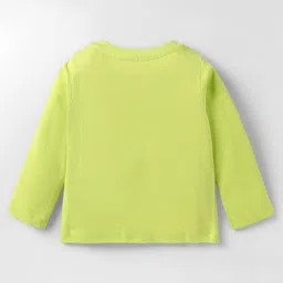 Doodle Poodle 100% Cotton Knit Full Sleeves T-Shirt & Lounge Pant Set with Text Print - Limegereen image 3