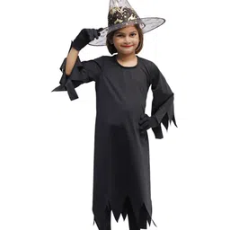 itsmycostume Unisex Kids Halloween Theme Full Sleeves Wicked Witch Costume Set-picture-10