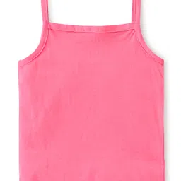 Babyoye Eco Conscious Cotton Sleeveless Slips With Heart & Kitty Print Pack Of 3 - Pink & Yellow image 5