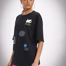 glitchez Placement Print Oversized T-shirt image 5