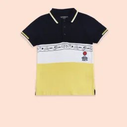 Pantaloons Junior Multicolor Cotton Color Block Polo T-Shirt-picture-32