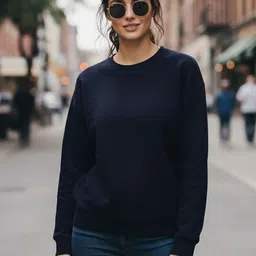 MACK JONNEY Women Solid Round Neck Regular Fit Pullover Sweatshirt-picture-21
