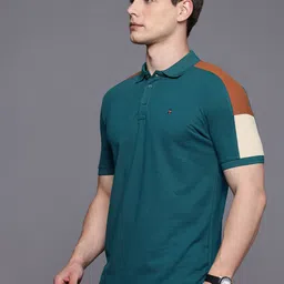 Louis Philippe Jeans Polo Collar Pure Cotton Slim Fit T-shirt image 2