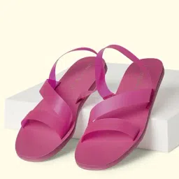 Forever Glam by Pantaloons Women's Fuchsia Sling Back Sandals-image-23