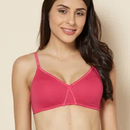 Enamor Pink Non Wired Non Padded Plunge Bra image 1