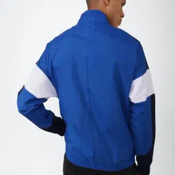 Reebok Blue Regular Fit Colour Block Jacket image 2