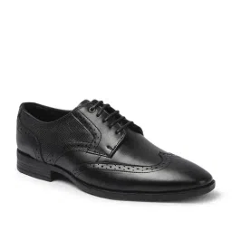Carlton London Men's Black Brogue Shoes image 3