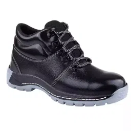 Woakers Steel Toe Safety Shoes High Ankle PVC Sole Black Real Grain Leather Size UK 6, SAFTEY-005-picture-13