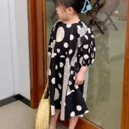 LULU & SKY Polka Dot Print A-Line Dress image 2