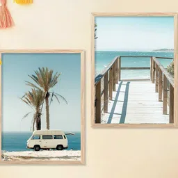 WALLLANE Brown Wood Wall Art-picture-37