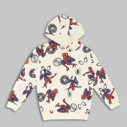 Pantaloons Junior Boys Printed Hooded Sweatshirt-image-13