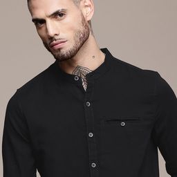 WROGN Pure Cotton Slim Fit Casual Shirt-picture-36