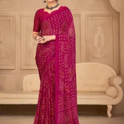 Saree Mall Pink Printed Saree With Unstitched Blouse-image-47