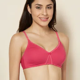 Enamor Pink Non Wired Non Padded Plunge Bra image 4