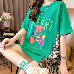 StyleCast x Revolte Women Floral Printed Raw Edge Boxy T-shirt-picture-25