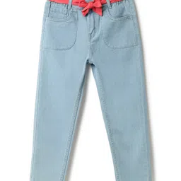 Tales & Stories Denim Woven Solid Jeans - Light Blue-picture-14