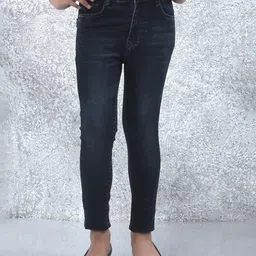 CRIMSOUNE CLUB Cotton Denim Mild Washed Jeans - Grey-image-71