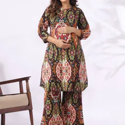 CRAFIQA Printed Pure Cotton Maternity Tunic & Trousers Co-Ords-picture-25