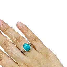 GenZcomplex Brass Turquoise Finger Ring-picture-34