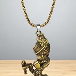 M Men Style Rhodium-Plated Contemporary Pendants with Chains image 3