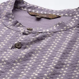 Sangria Men Embroidered Mandarin Collar Pure Cotton Kurta image 2