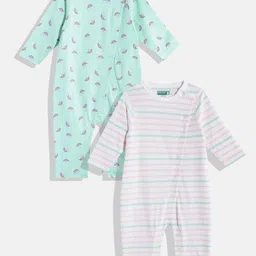 United Colors of Benetton Infant Girls Pack of 2 Pure Cotton Rompers-picture-29