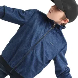 Rare Ones Boys Blue Printed Slim Fit Jacket image 5