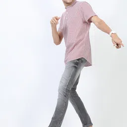 HIGHLANDER Men Grey Slim Fit Low Distress Heavy Fade Stretchable Jeans-picture-39
